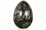 Septarian Dragon Egg Geode - Black Crystals #219096-3